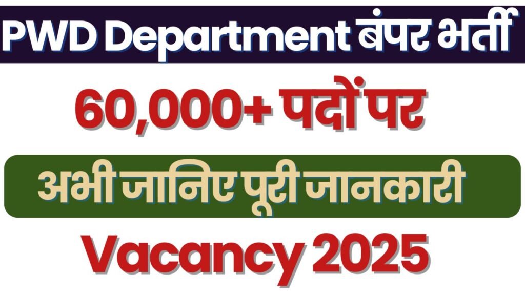 PWD Department Vacancy 2025