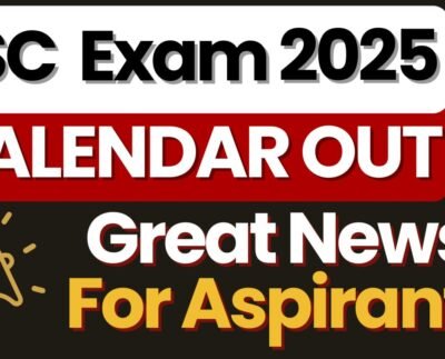 SSC Exam Calendar 2025
