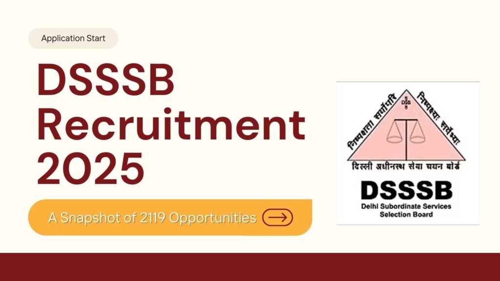 DSSSB Recruitment 2025
