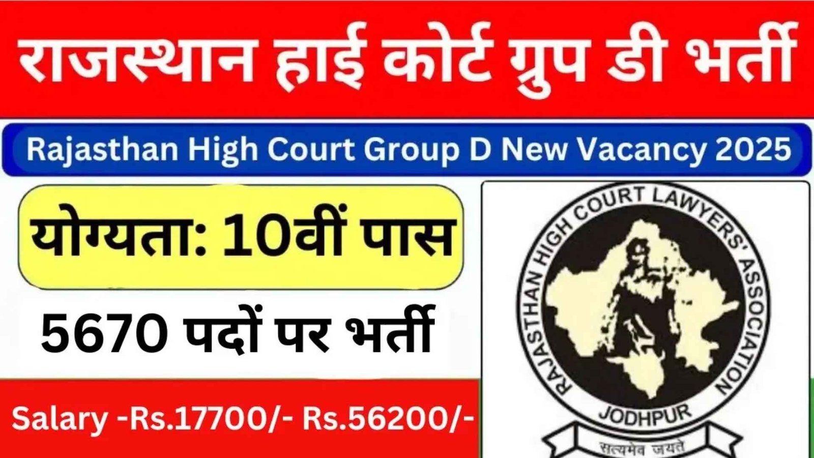 Rajasthan High Court Peon Recruitment 2025: Gateway to a Government Job (5670 Posts)