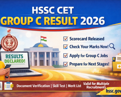HSSC CET Group C Result 2026