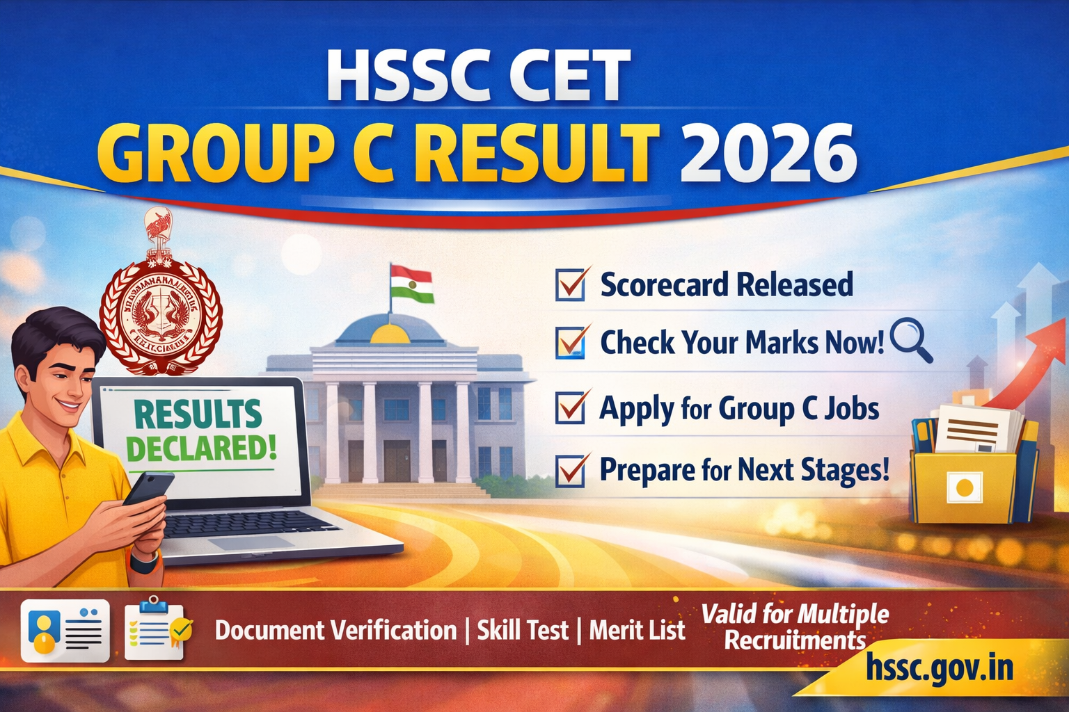 HSSC CET Group C Result 2026 Out—Download Scorecard, Cutoff & Merit List